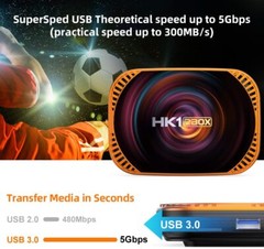 Android 11.0 TV Box 4GB RAM 128GB ROM TV Box HK1 Box X4 Amlogic S905 X4 wifi BT