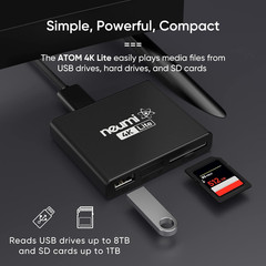 NEUMI Atom 4K Lite Ultra-Hd Digital Media Player for USB Drives and SD Cards – P