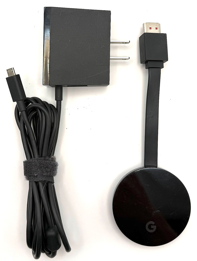 Google Chromecast Ultra 4K HDR Media Streamer HDMI NC2-6A5-D w/ Ethernet Adapter