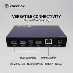 Vseebox V6 Plus Tv Box With Smart Backlit Bluetooth Remote Control Split Screen