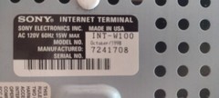 Sony internet terminal int-w100 webtv