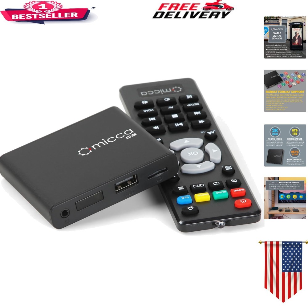 Compact G3 Digital Media Player – Supports 4K Playback via USB & MicroSD