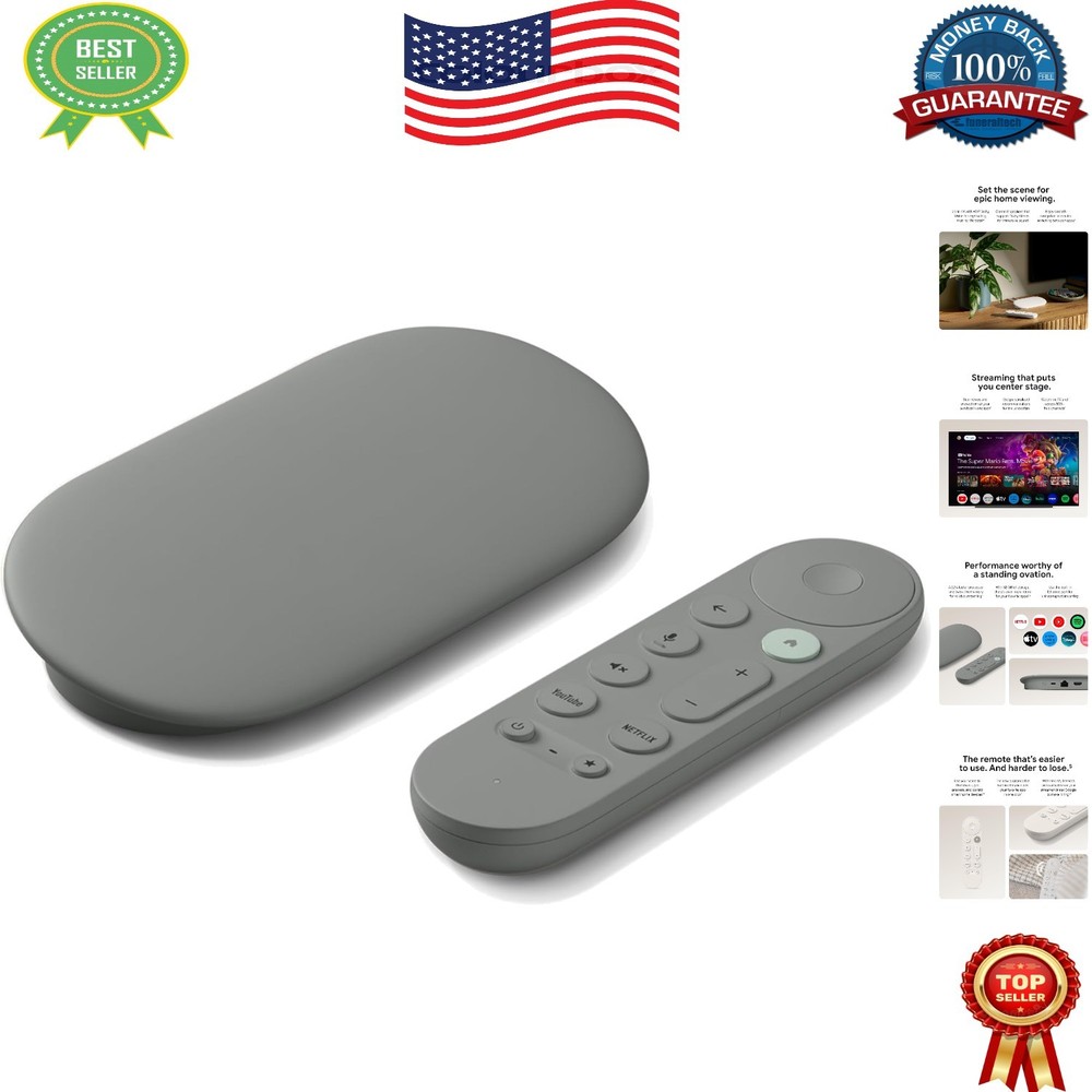 4K HDR TV Streamer with Smart Home Integration & Voice Control – 32GB Storage