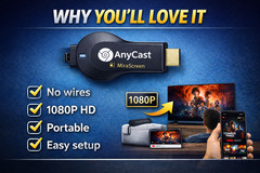 Wireless HDMI Display Dongle 1080P Screen Mirror for iPhone Android TV AirPlay M