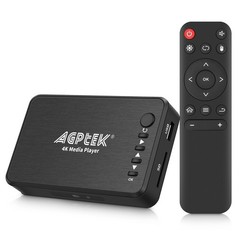 4K HDMI Media Player, Supports 14TB HDD/256GB USB/SD Card, Remote Control, MP4 A