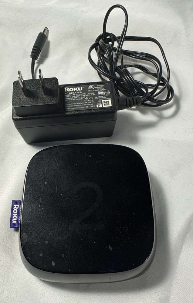 Roku 2 4210X2 Streaming Media Music Movie Player w/ Power Supply No Remote