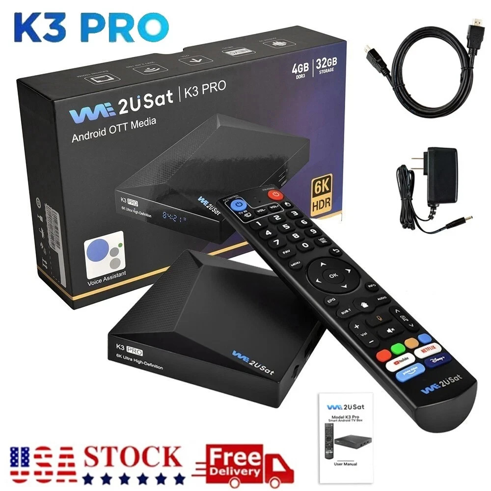 2026 NEWEST We2USat K3 PRO Android Smart TV Box Super Box V SEE 6K WiFi-6