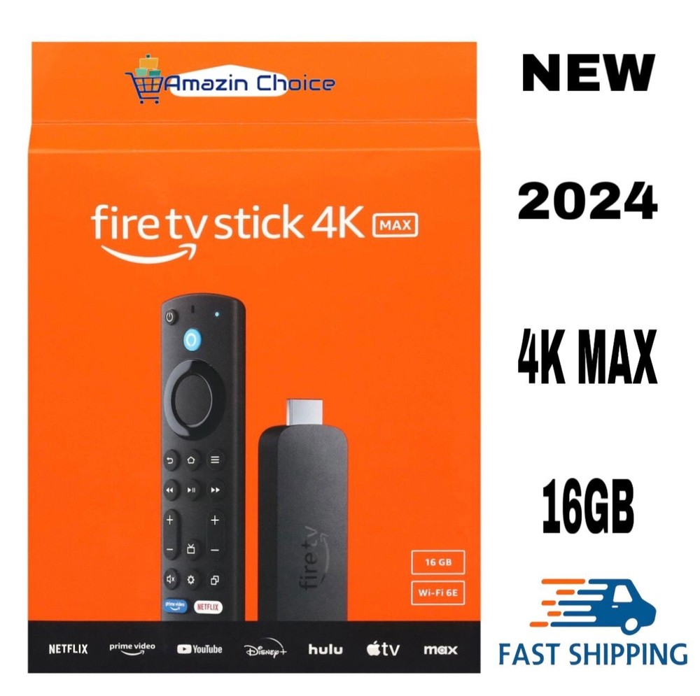 AMAZON FIRE TV Stick 4K MAX 16GB – Wi-Fi 6E – Streaming Device. New Generation
