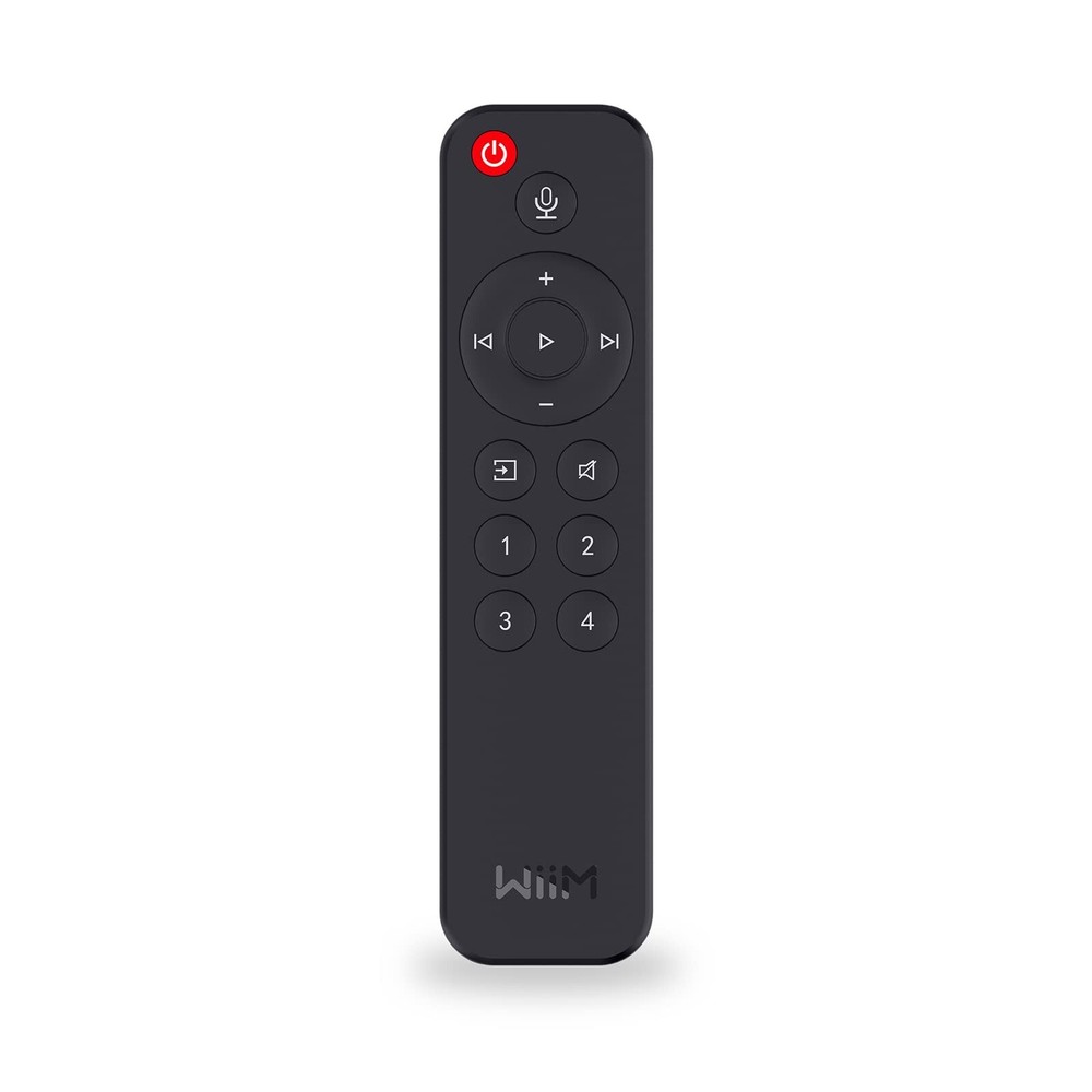 WiiM Voice Remote for WiiM Mini and Pro Audio Streamer, Push-to-Talk – Black