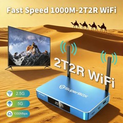 SuperBox S7 Max Media Streamer Android 12 WiFi6 Gigabit LAN AI Upscaling HD HDMI