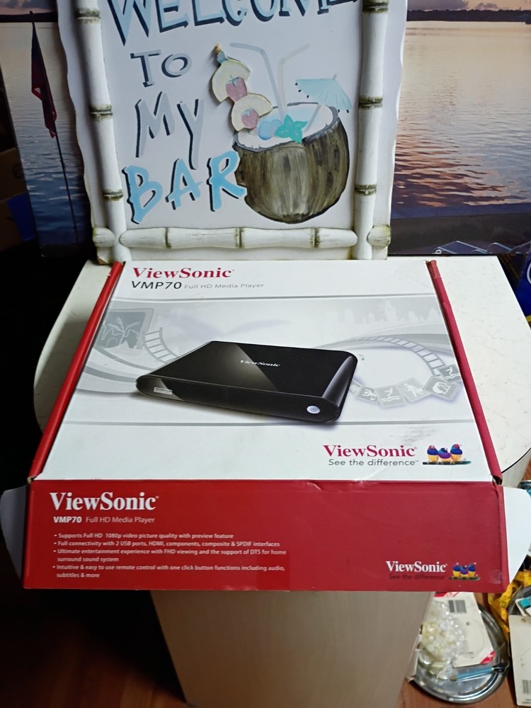 ViewSonic VMP70 1080p Full HD Media Player Black HDMI Composite RCA Outputs
