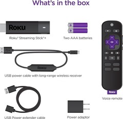Roku Streaming Stick Plus 3810R – 4K Streaming Media Player with Voice Remote wi
