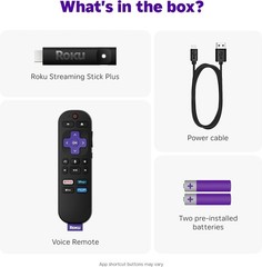 Roku Streaming Stick 4K Plus 2026 & HDR Roku Streaming Device for TV with Voice