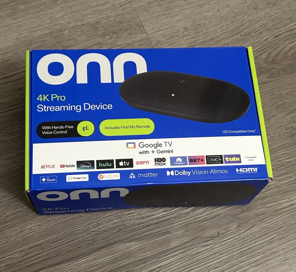 onn 4K Pro Streaming Device, Google TV with Gemini (NEW 2026 Model) – Ultra-fast