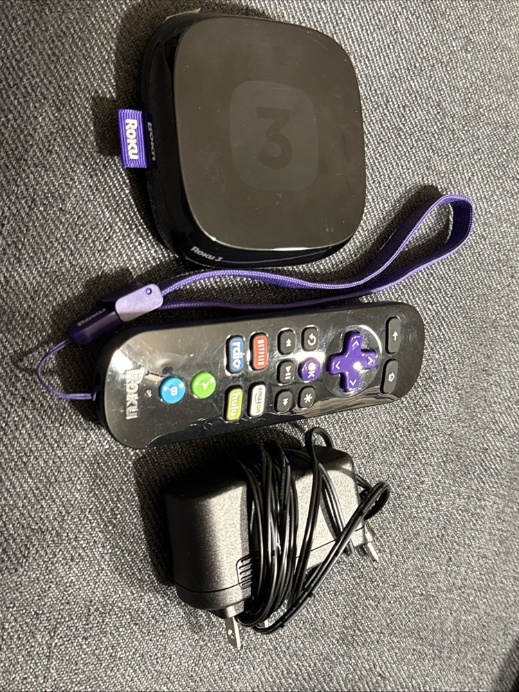 Roku 3 4200X 3rd Gen Streaming Media Player w/ Remote & Power Adapter