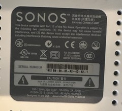 Sonos Connect Amp Gen 2 Modern Unit 2013 (NOT S2 Compatible) KIT-FREE CABLES!