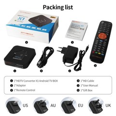 Android 11 TV BOX ATSC 3.0 HDTV Converter X1 Amlogic S905Y4-B 4K HDR 2GB+32GB