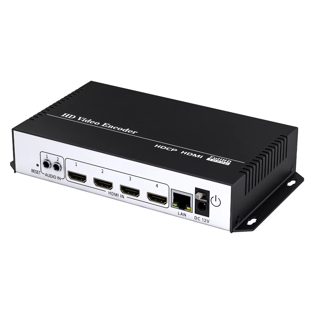 Alone Quad H.265 HEVC H.264 Transmitter Live Streaming Broadcast 4in1 RTSP SRT 4