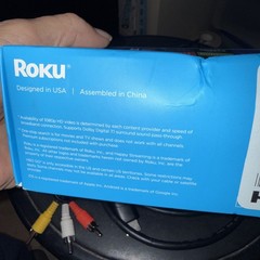 Roku 1 (3rd Generation) Media Streamer 2710- Black W/ HDMI Cord, Remote Open Box