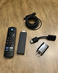 Amazon Fire TV Stick 4K MAX – Voice Remote, Power Adapter, USB Cable, HDMI Ext.