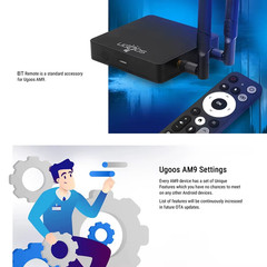 AM9 Smart TV Box Android 14 Amlogic S905x5 4GB 64GB WiFi BT5.2 1000M HDR Android