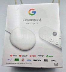 Google Chromecast with Google TV (White) Model GAO 1919-US 4K-UHD-4th. Gen. NIB