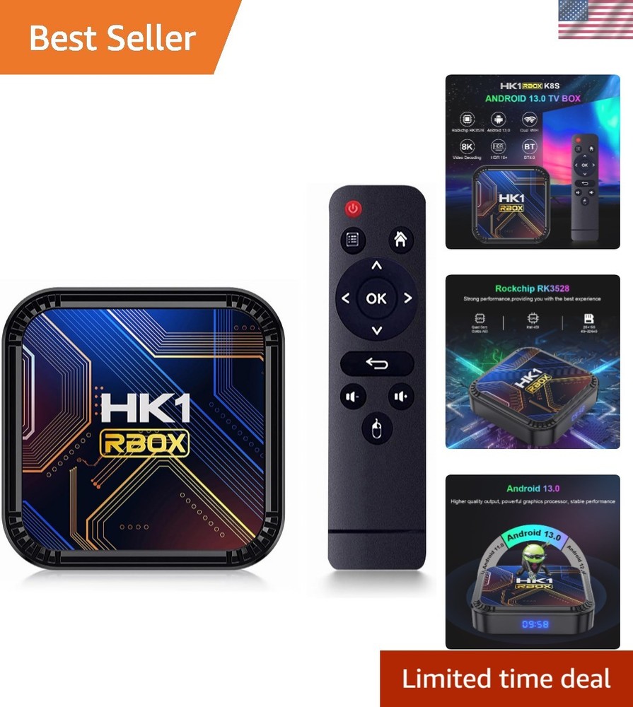 3D 8K Android TV Box (2026) – 4GB RAM, Dual WiFi, Bluetooth 4.0 Connectivity