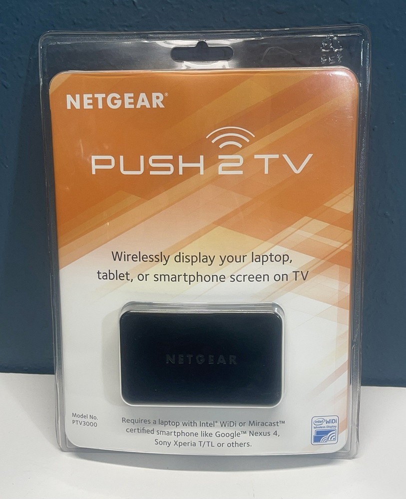 New Netgear Push2TV Model No. PTV3000 Intel WiDi Sealed Wireless Display On TV