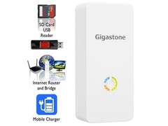 Gigastone Media Streamer Plus Wireless SD USB Reader NAS 5200mAh Power Bank