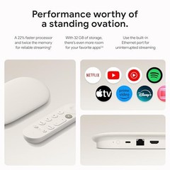 4K Streaming Media Player – Voice Search Remote, Smart Home Control, 32GB Storag