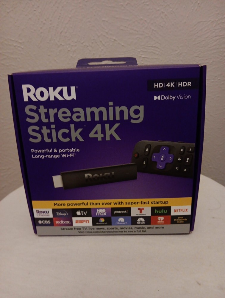 Roku Stick 4K HDR Streaming Device Voice Remote – Hulu / Netflix / Disney+