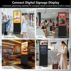 4K Ultra HD Digital Media Player, TV MP4 Video Player, Mini Digital Signage H…