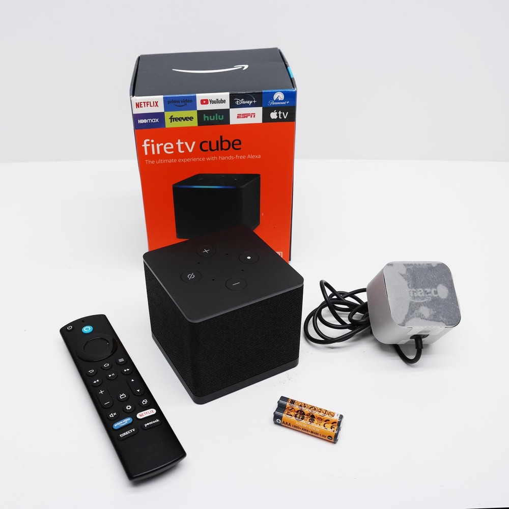Amazon Fire TV Cube 3rd Gen Streaming Media Player w/ K7Q3MT Alexa Remote