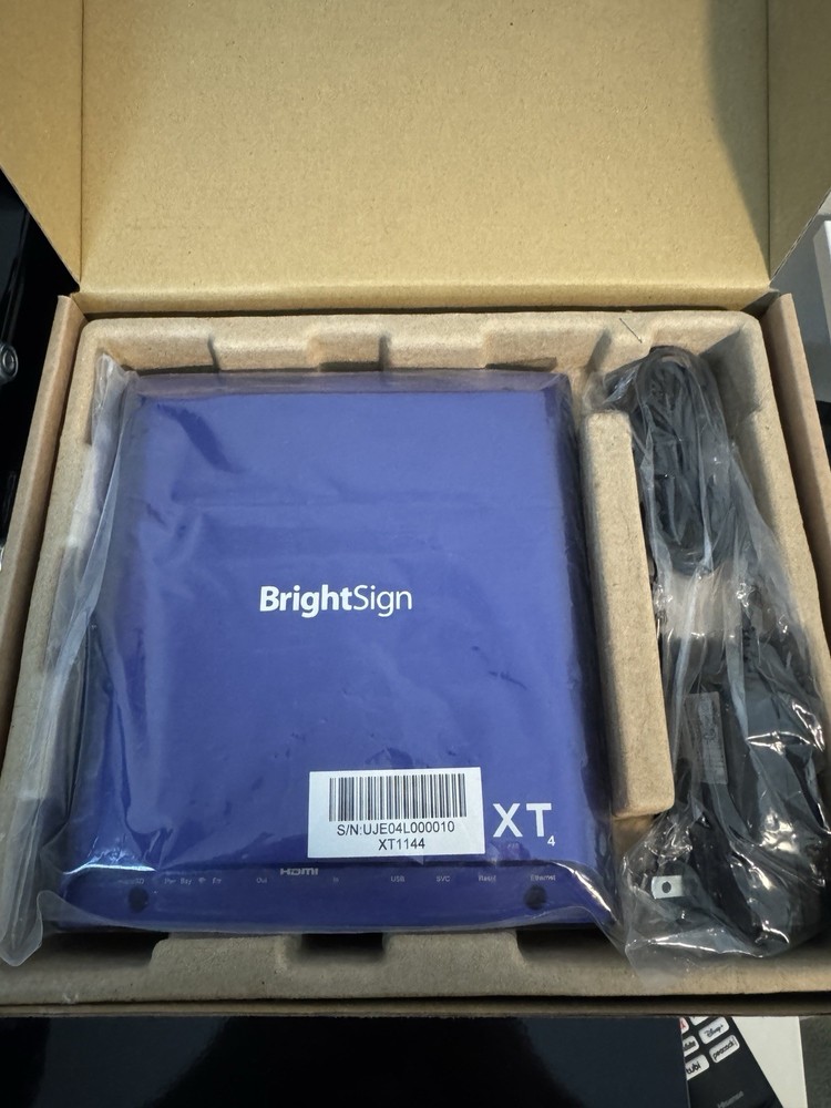 BrightSign XT1144 4K Digital Signage Media Player XT4 Series PoE+ HDMI In