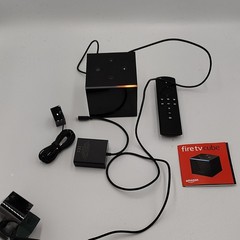 Amazon Fire TV Cube Media Streamer HDMI Black with Remote and Accessories