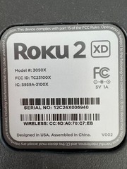 Roku 2 XD Model 3050x W/ Remote, Power Supply, Manual – Tested / Working