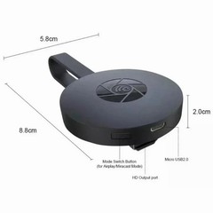 G2 HDMI WiFi Dongle 1080p FHD Wireless Display Receiver Mirror Mode Black