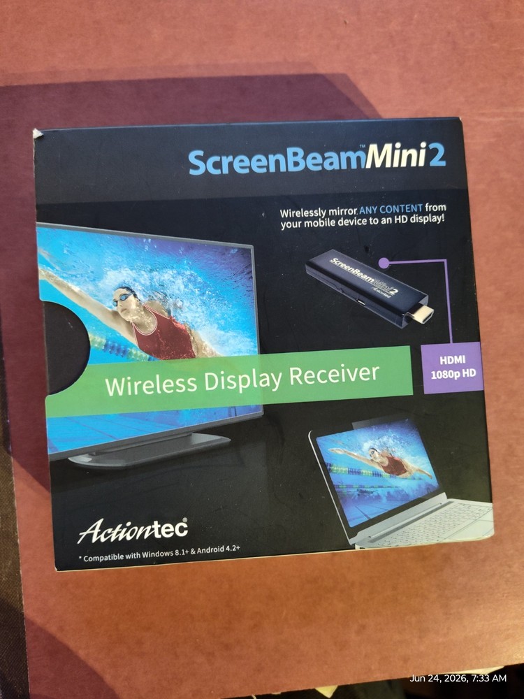 Actiontec ScreenBeam Mini 2 Wireless Display Receiver HDMI 1080p HD FAST SHIP