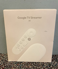 Google TV Streamer 4K Grey Fast 4K Streaming with Voice Control for Smart TV