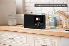 LEMEGA IR1 Portable WiFi Internet Radio, Bluetooth Speaker, & Dual Alarms Clock
