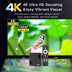 Android 14.0 Tv 2025 Leffot Rk3518 4K Ultra Hd Streaming Device For Tv 2Gb Ram