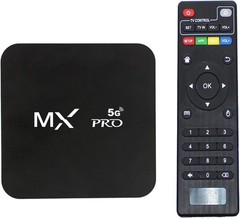 MX Pro 5G Smart 4K Ultra HD Media Player WiFi 6 Bt Remote Control 16GB USB Home