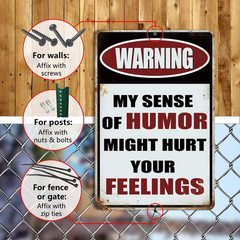 Vintage Office Decor Funny Warning Metal Tin Signs Garage Man Cave Wall Decor Gi