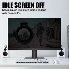 LED 4K Light HDTV Graphics Card Emulator Headless Monitor Adapter Plug-and-Play
