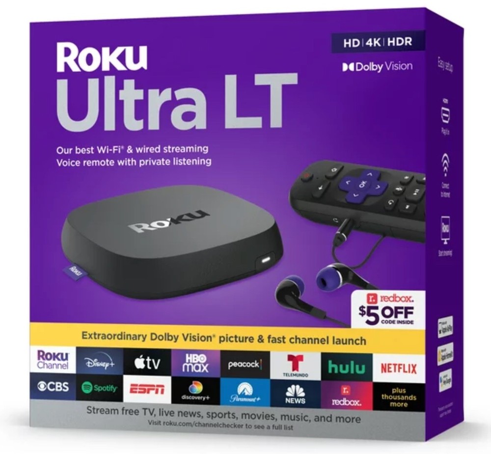Roku Ultra LT 2021 HD Digital Streaming Device – Black