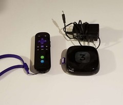 Used Roku 3 (3rd Generation) Media Streamer 4200X – Black, w/ Remote, AC, HDMI
