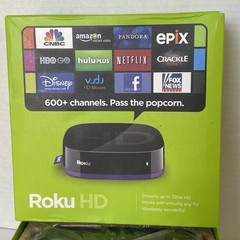 Roku HD 2500R 2nd Generation Media Streamer w/ Remote Power Cord HDMI Manuals