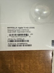 Apple TV HD 32GB Streamer A1625 With Siri Remote And Lightning Cable