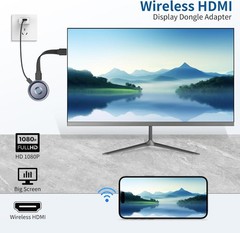 Wireless HDMI Display Dongle Adapter, Wireless Transmitter, Streaming Media Vide