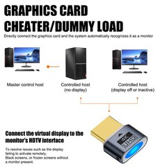 New HDMI Dummy Plug 4K 60Hz for Headless PC Mac Linux EDID Emulator Plug & Play